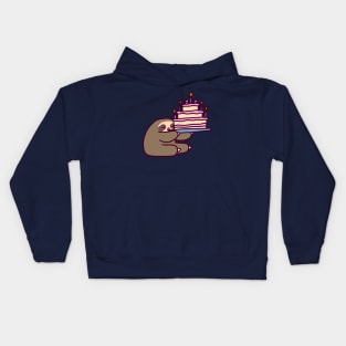 Birthday cake Sloth Kids Hoodie